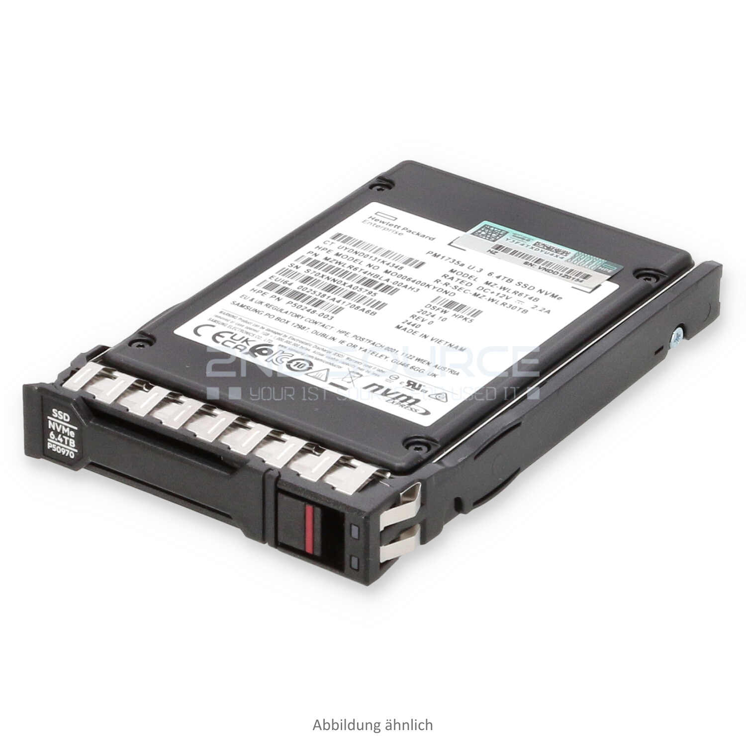 HPE 6.4 TB NVMe x4 U.3 SFF Mixed Use BC HotPlug SSD P50233-B21 P50970-001 P50248-003
