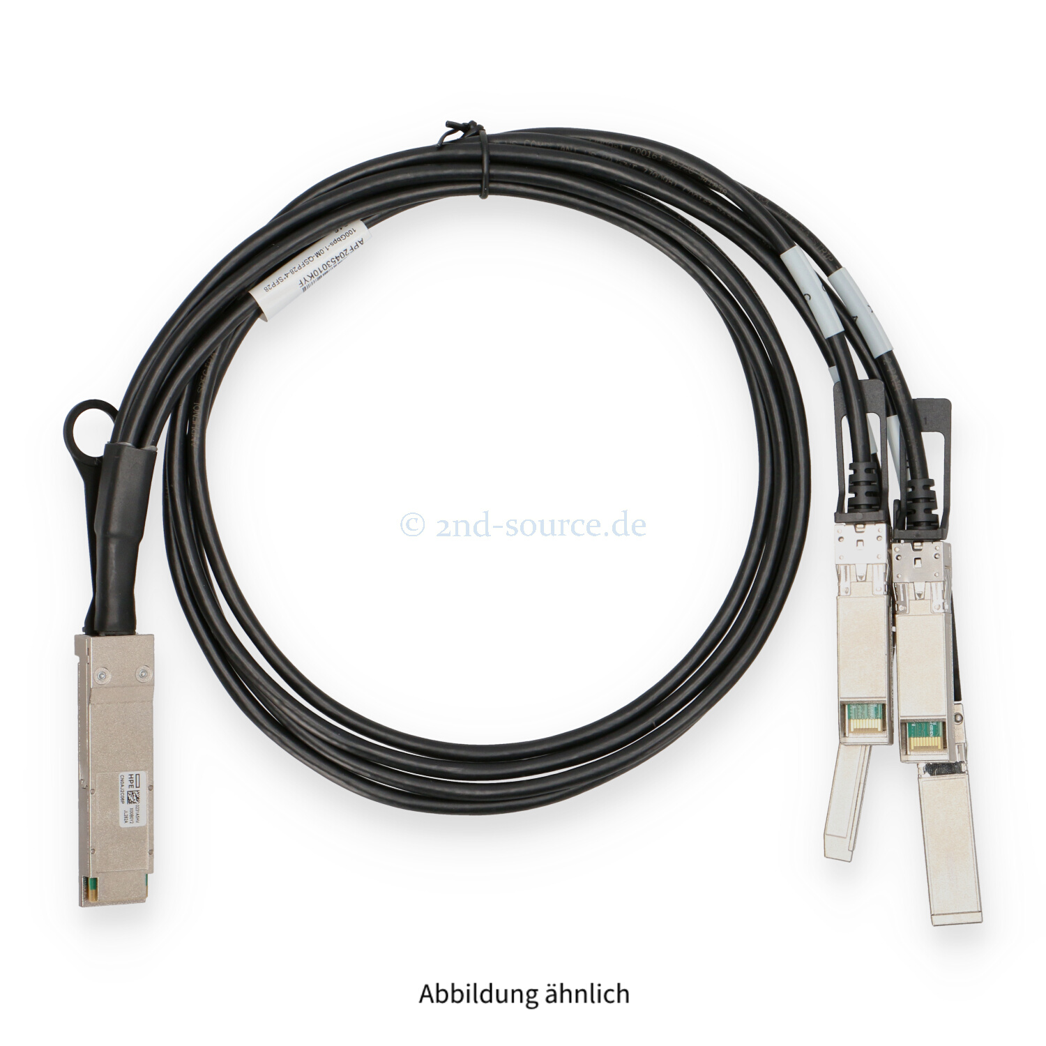 HPE Networking X240 1.0m 1x QSFP28 to 4x SFP28 DAC Copper Cable JL282A JL282-61001