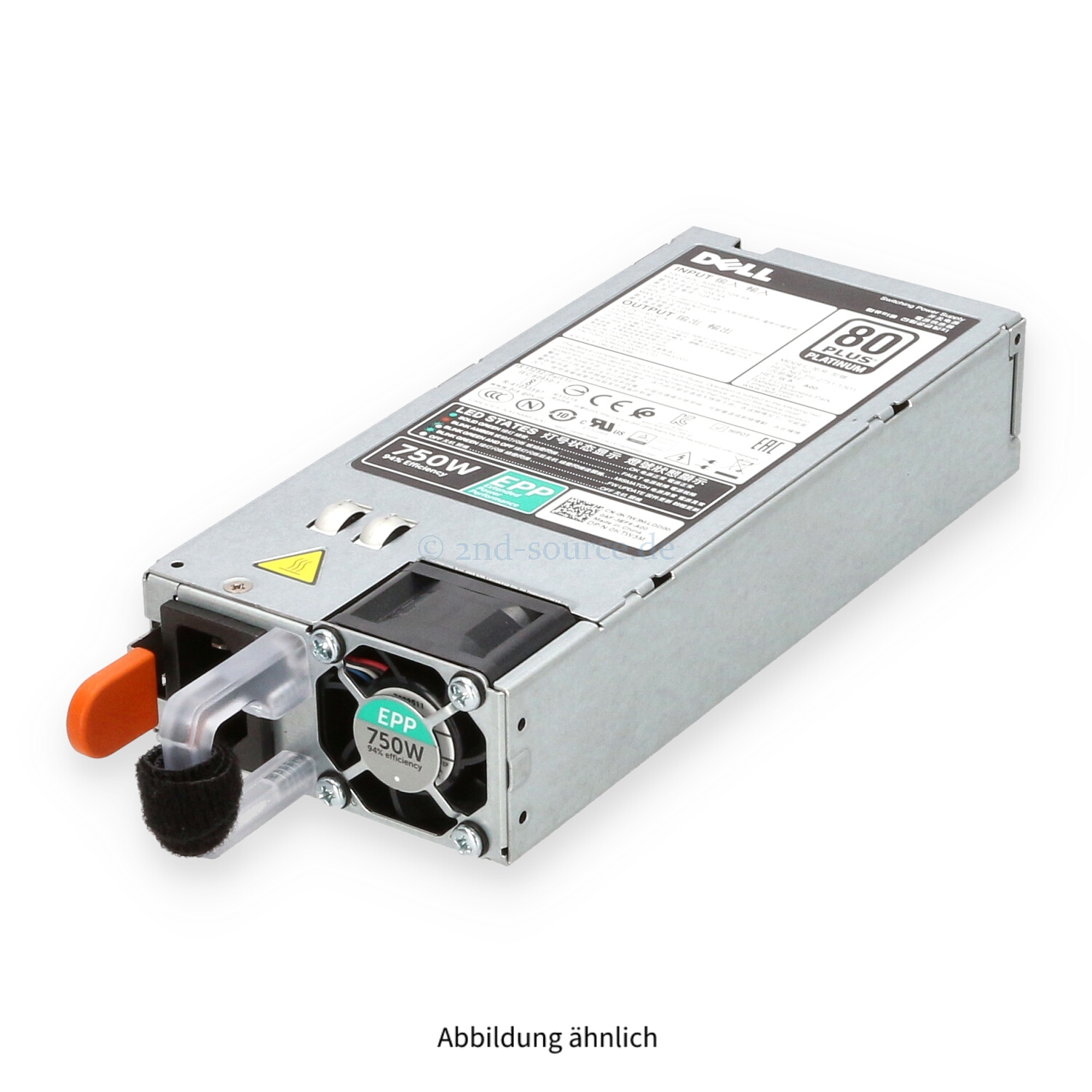 Dell 750W 80 Plus Platinum HotPlug Power Supply KTW3M 0KTW3M