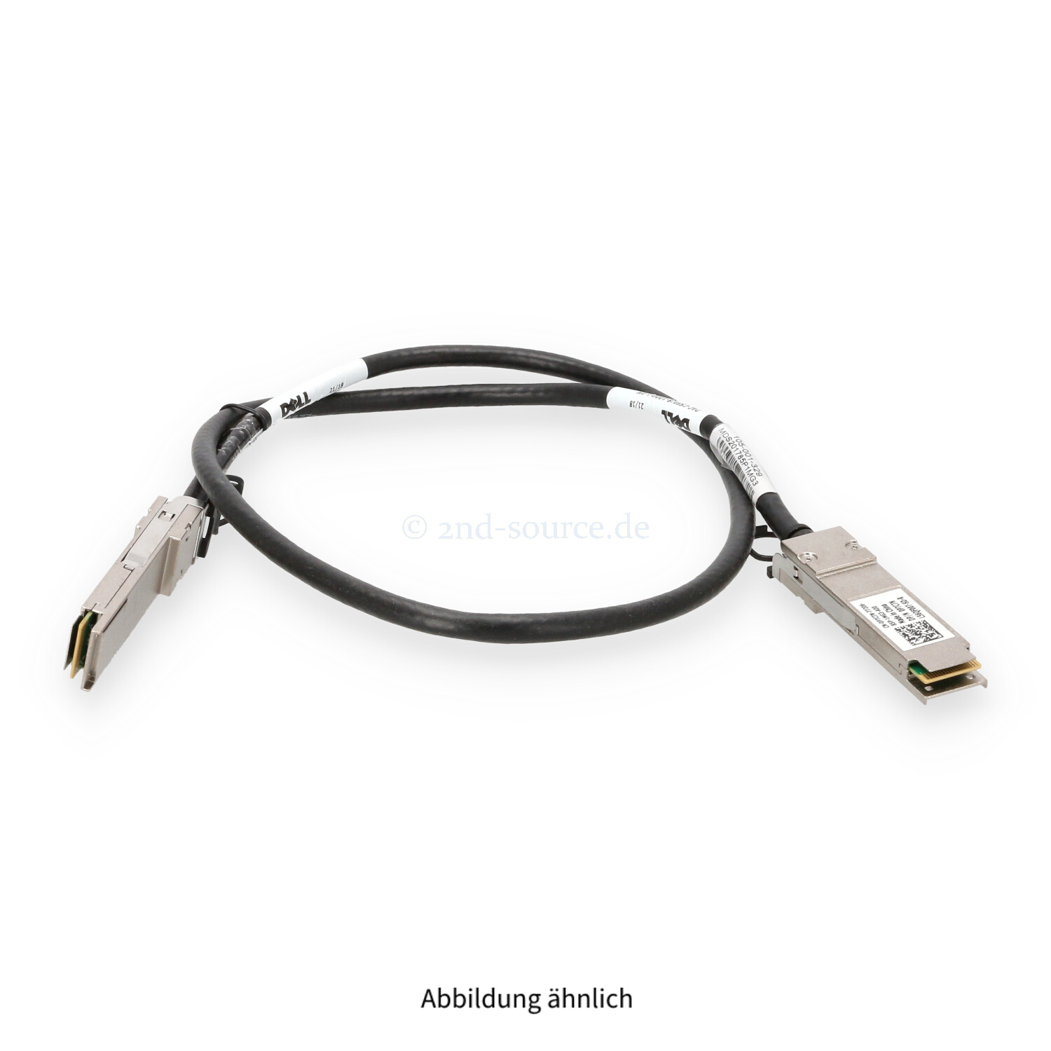 Dell 1.0m QSFP28 to QSFP28 100GbE DAC Direct Attach Copper Cable P7C7N 0P7C7N